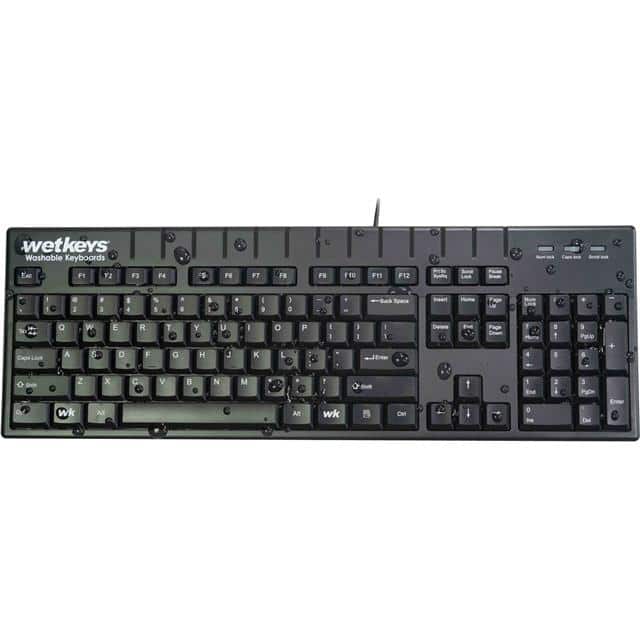 WetKeys Washable Keyboards KBWKABS104-BK-C20